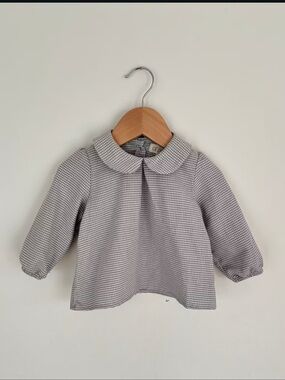 Cezarie - Unisex Houndstooth Baby Blouse